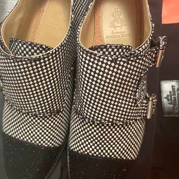 Office of Angela Scott Mr.Colin check size womens 39.5 EU /9 US - Picture 7 of 11